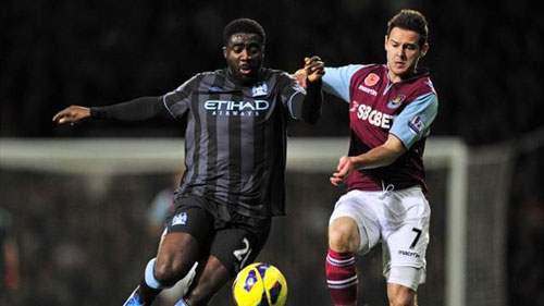 west ham vs manchester city 2012